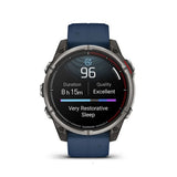 Garmin quatix 8 AMOLED Marine GPS 47mm Smartwatch (Titanium/Captain Blue)