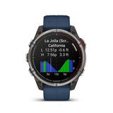 Garmin quatix 8 AMOLED Marine GPS 47mm Smartwatch (Titanium/Captain Blue)