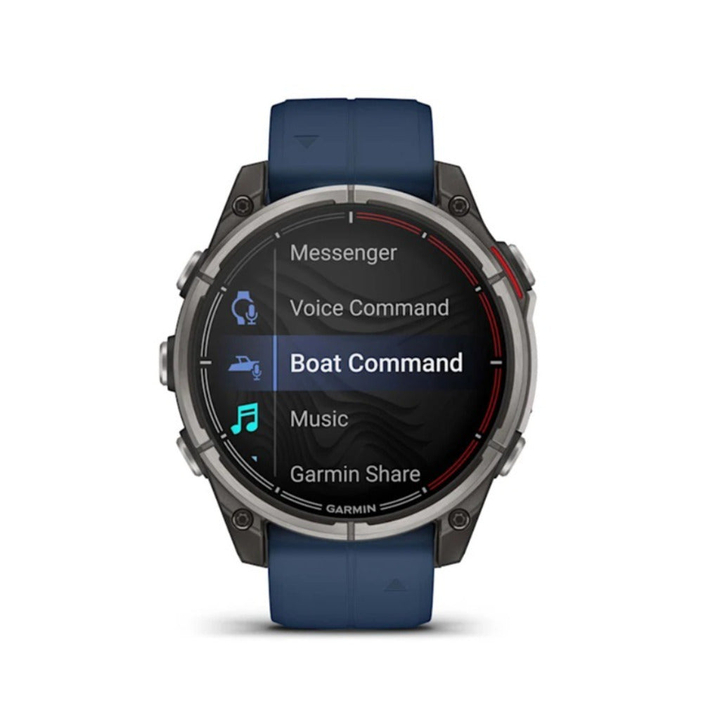 Garmin quatix 8 AMOLED Marine GPS 47mm Smartwatch (Titanium/Captain Blue)