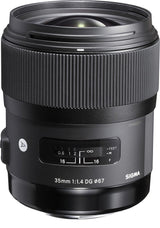 Sigma 35mm f14 DG HSM ART Lens for Nikon F + Corel Software + SanDisk 64GB Memory Card Kit