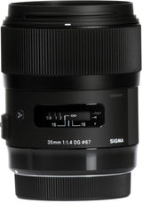 Sigma 35mm f14 DG HSM ART Lens for Nikon F + Corel Software + SanDisk 64GB Memory Card Kit