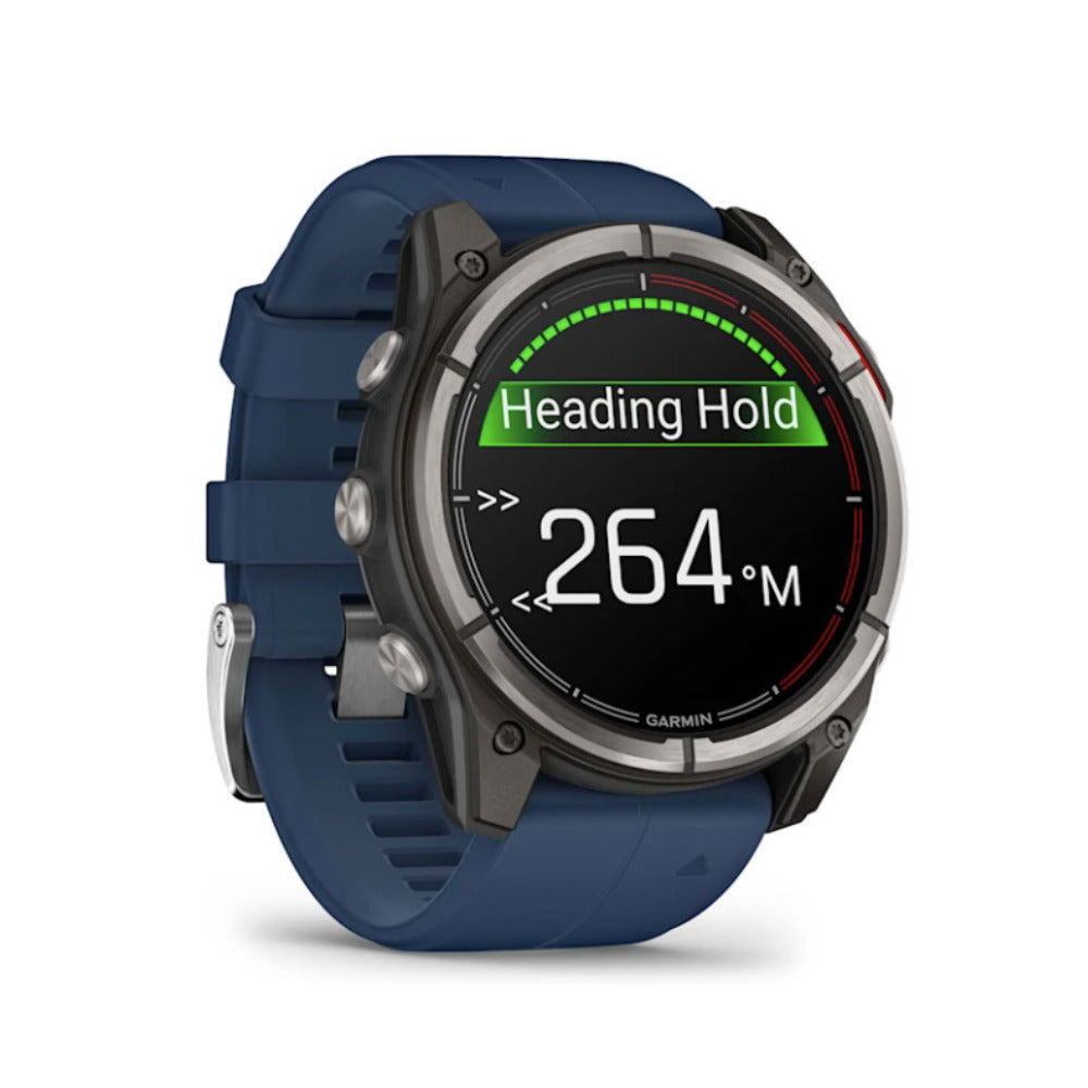 Garmin Quatix 8 Amoled Marine GPS 51mm Smartwatch (Titanium,Captain Blue)