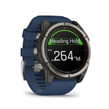 Garmin Quatix 8 Amoled Marine GPS 51mm Smartwatch (Titanium,Captain Blue)