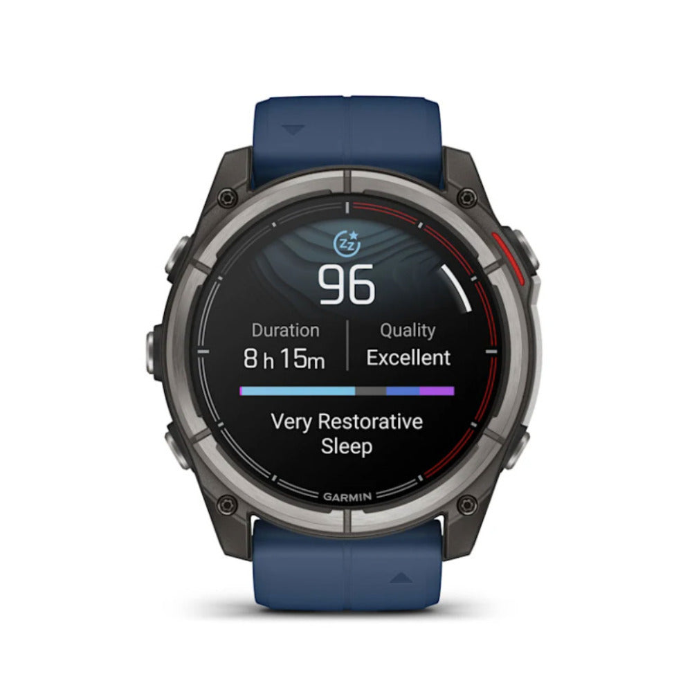 Garmin Quatix 8 Amoled Marine GPS 51mm Smartwatch (Titanium,Captain Blue)