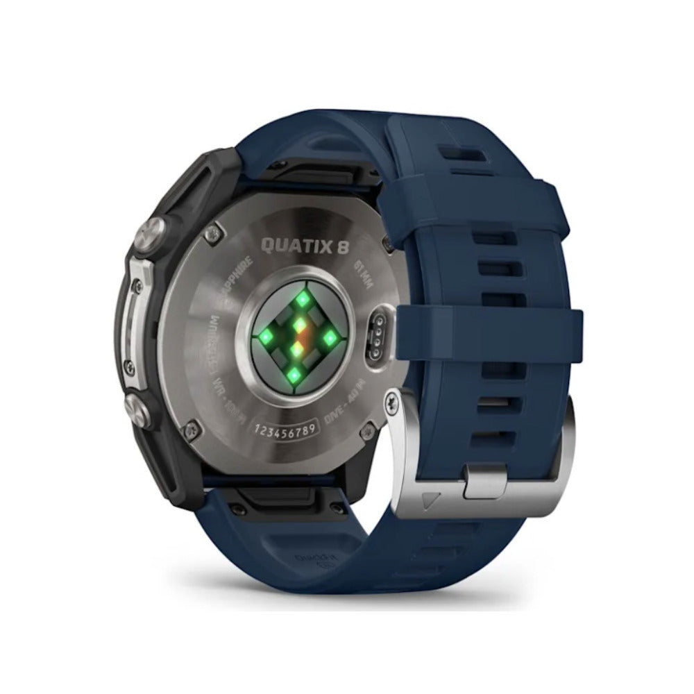 Garmin Quatix 8 Amoled Marine GPS 51mm Smartwatch (Titanium,Captain Blue)