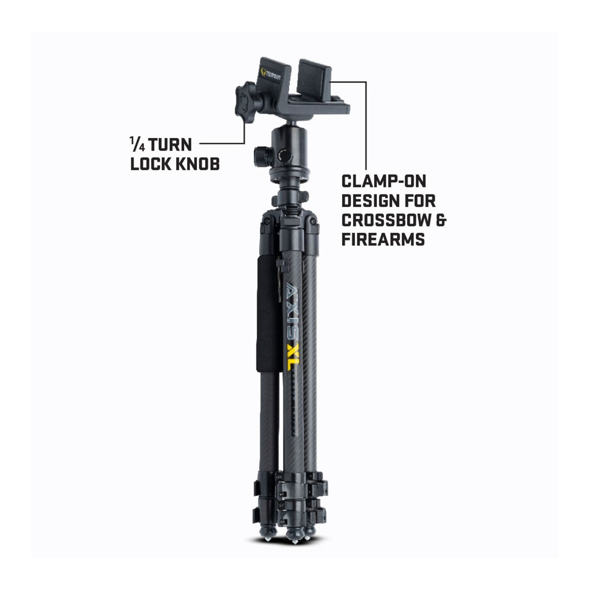 TenPoint Axis XL Carbon Fiber Hunting Tripod  Adjustable and Compact (Black)