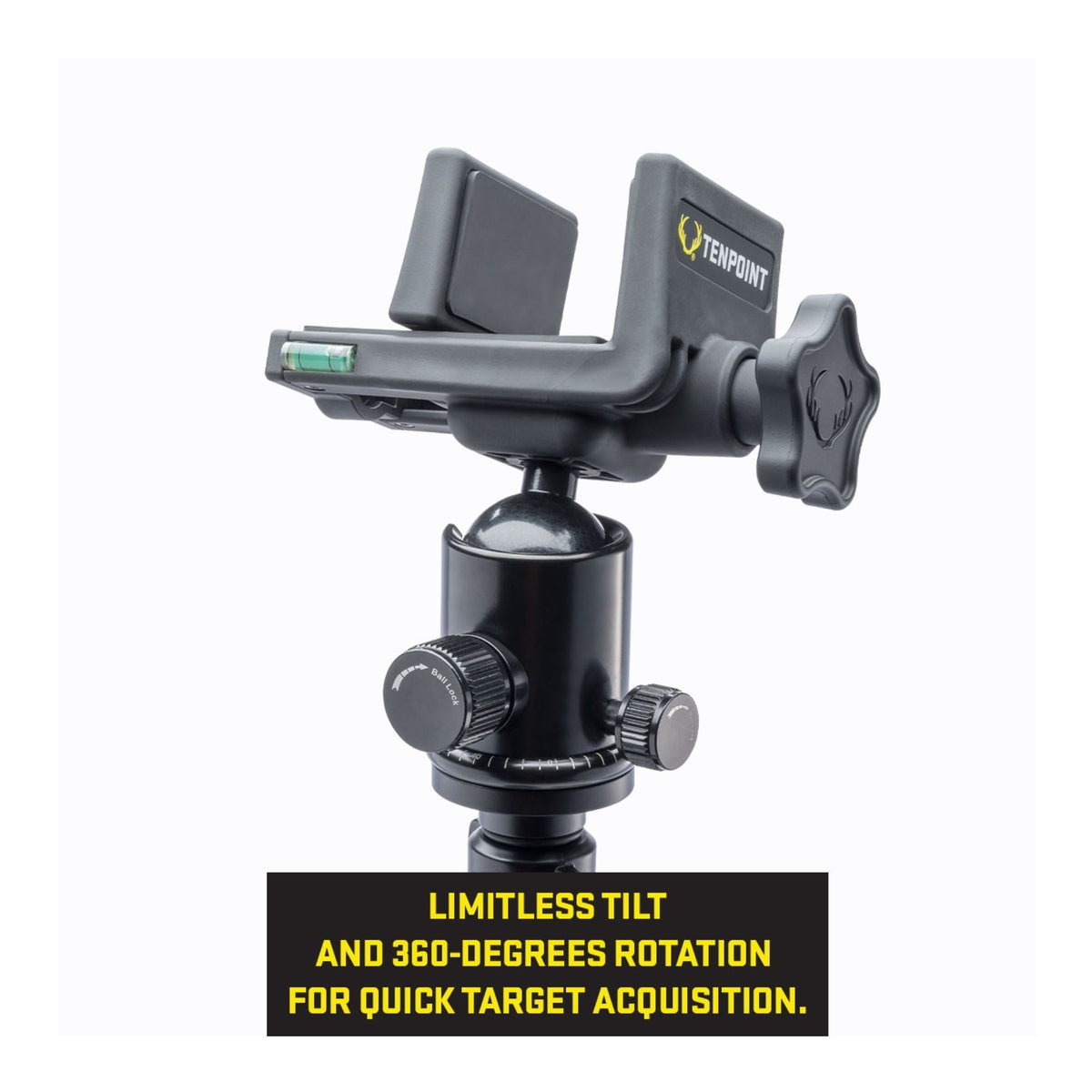 TenPoint Axis XL Carbon Fiber Hunting Tripod  Adjustable and Compact (Black)