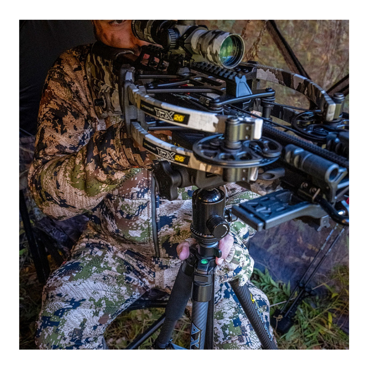 TenPoint Axis XL Carbon Fiber Hunting Tripod  Adjustable and Compact (Black)