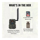 Browning Trail Cameras - Defender Wireless Vision Pro HD AI 46MP (6-Pack) Bundle