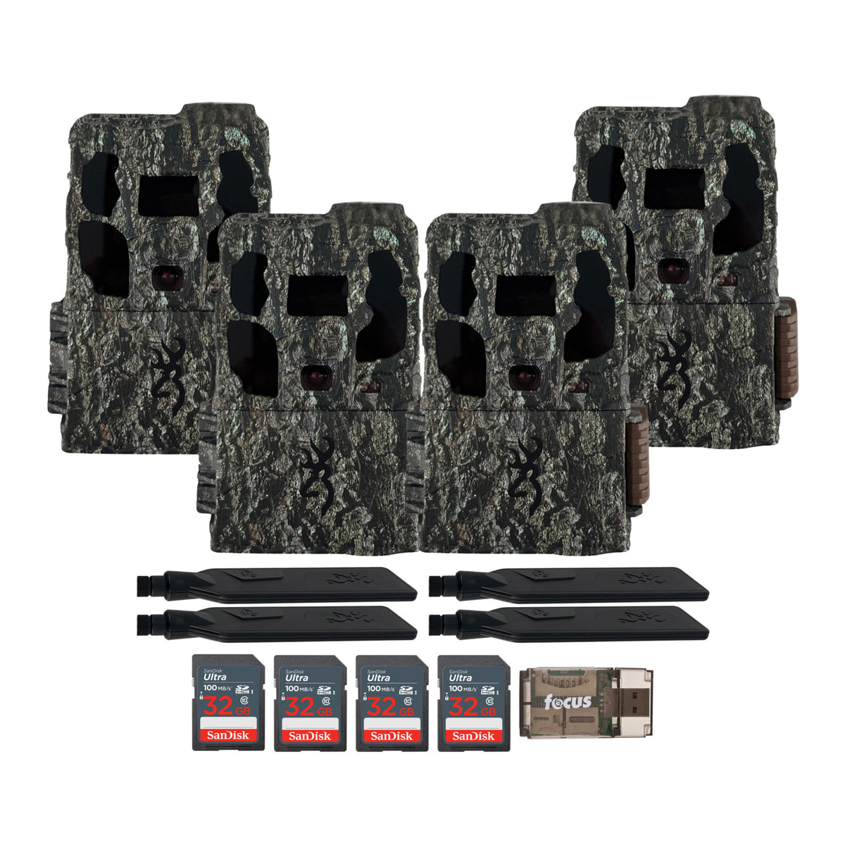 Browning Trail Camera - Defender Wireless Pro Scout Max HD AI (4-Pack) Bundle