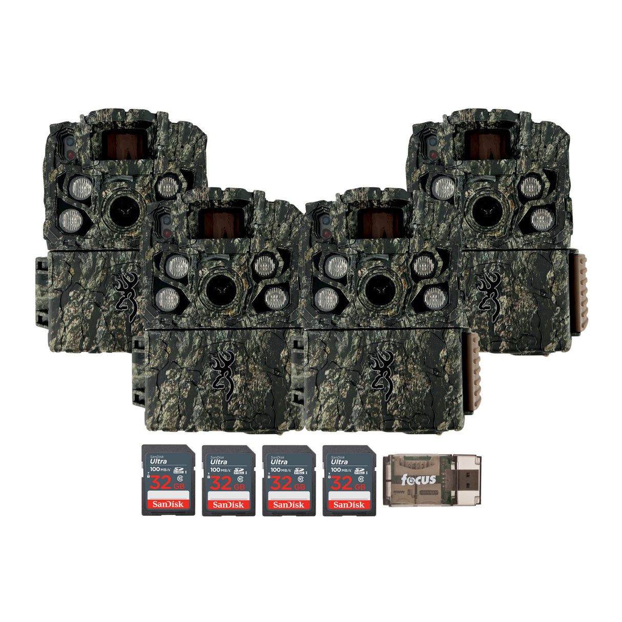 Browning Trail Camera - Strike Force FHDR 40MP (4-Pack) with Accessories Bundle