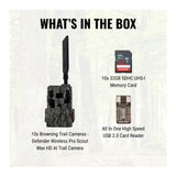 Browning Trail Cameras - Defender Wireless Pro Scout Max HD AI (10-Pack) Bundle