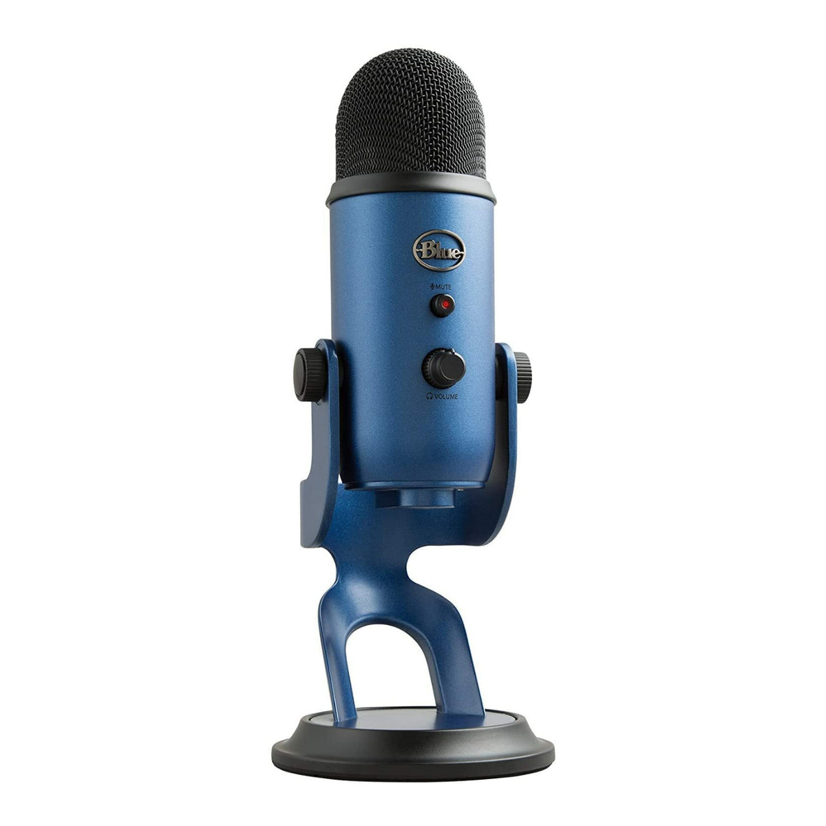 Blue Microphones Yeti USB Microphone (Midnight Blue) with 4-Port USB 3.0 Hub and Pop Filter