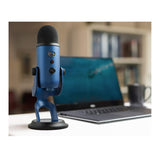 Blue Microphones Yeti USB Microphone (Midnight Blue) with Studio Stand Bundle