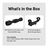 ATN ThOR LTV 2-6x 256 x 192 12 Micron Ultra-Light Thermal Rifle Scope Bundle