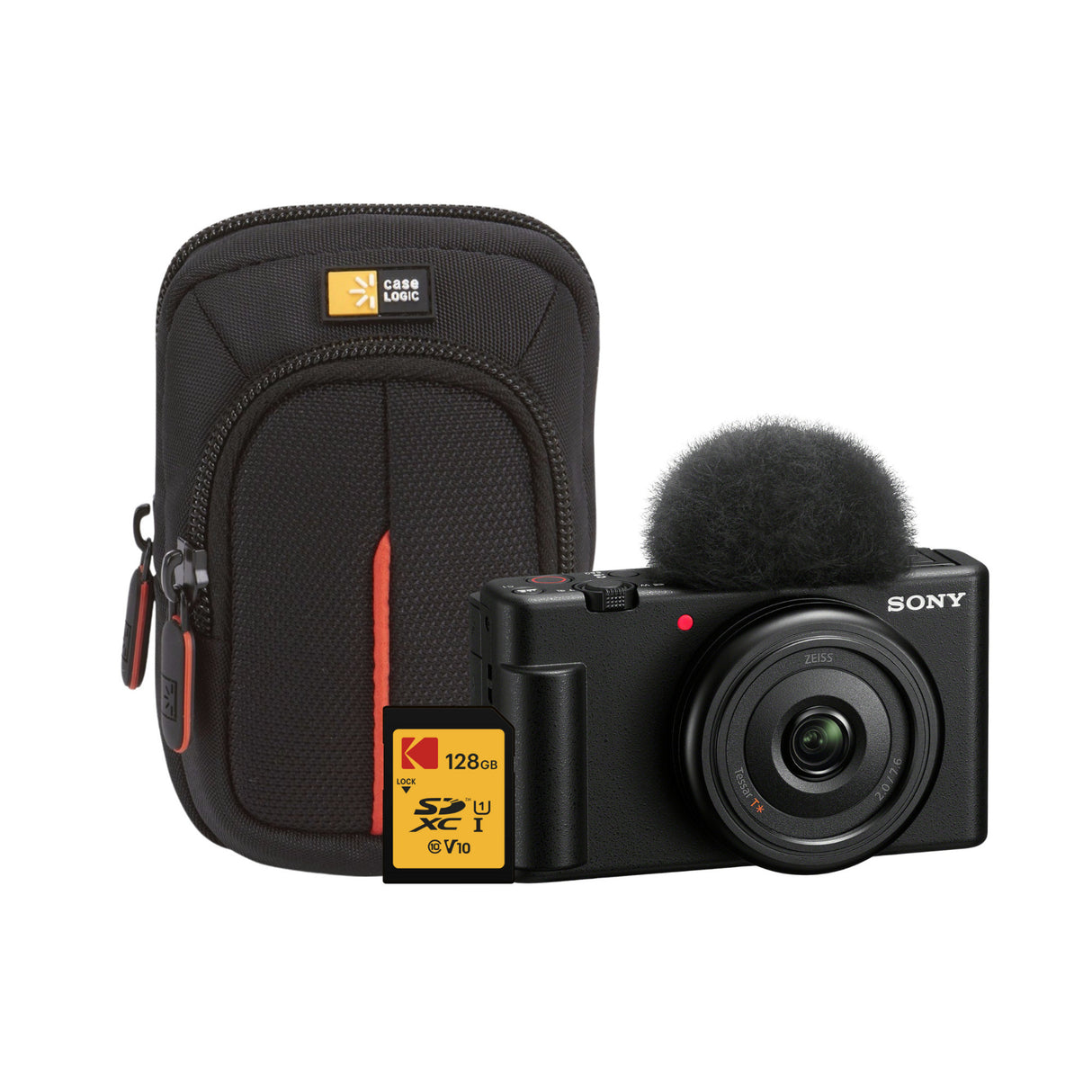 Sony ZV-1F Black Vlog Camera for Content Creators and Vloggers Bundle