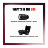 Sony FE 28-70mm f/2 GM Lens (Sony E-Mount) with Weatherproof Hard Case Bundle