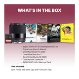 Sigma 30mm f/1.4 Contemporary DC DN Prime Lens (Sony E-Mount) Bundle