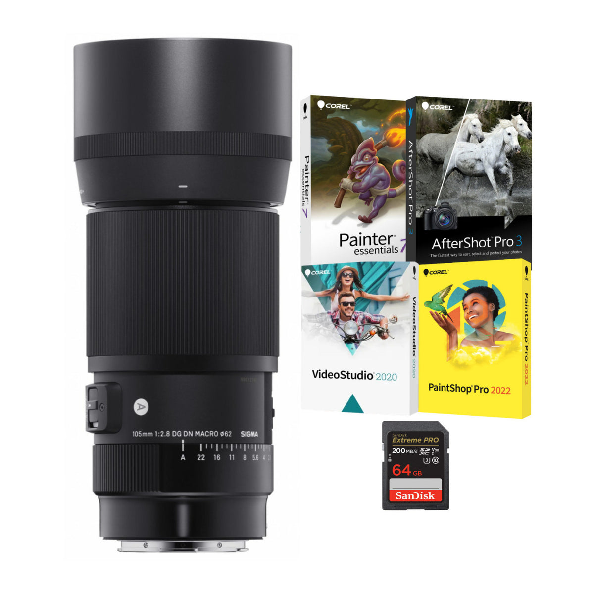 Sigma 105mm f/2.8 Art DG DN Macro Lens (Sony E-Mount) Bundle with Accessories