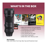Sigma 100-400mm F5-6.3 DG DN OS Contemporary Lens (Fujifilm X-Mount) Bundle