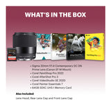 Sigma 30mm f/1.4 Contemporary DC DN Prime Lens (Canon EF-M Mount) Bundle