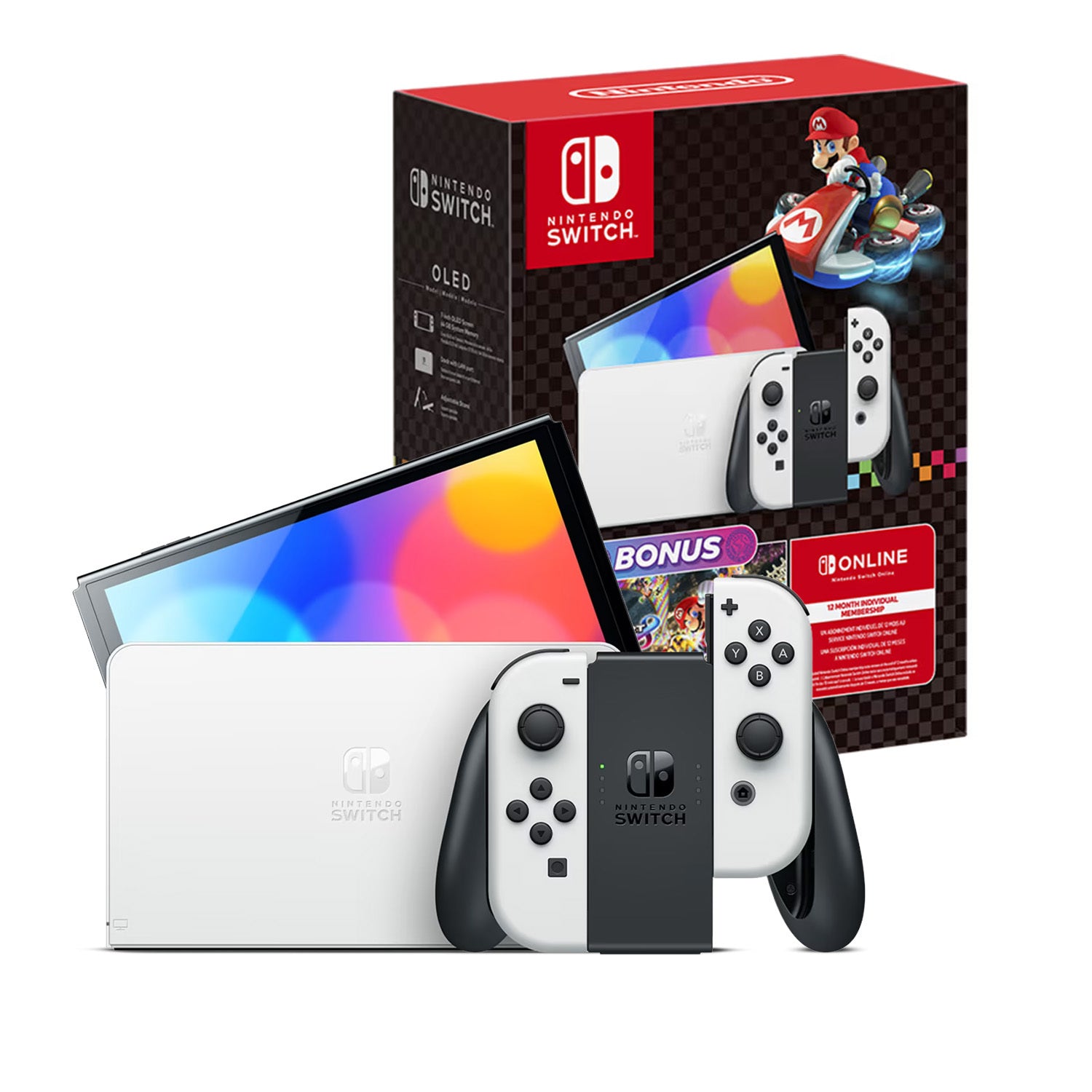 Nintendo Switch | OLED Model | Mario Kart 8 Deluxe Bundle – Focus