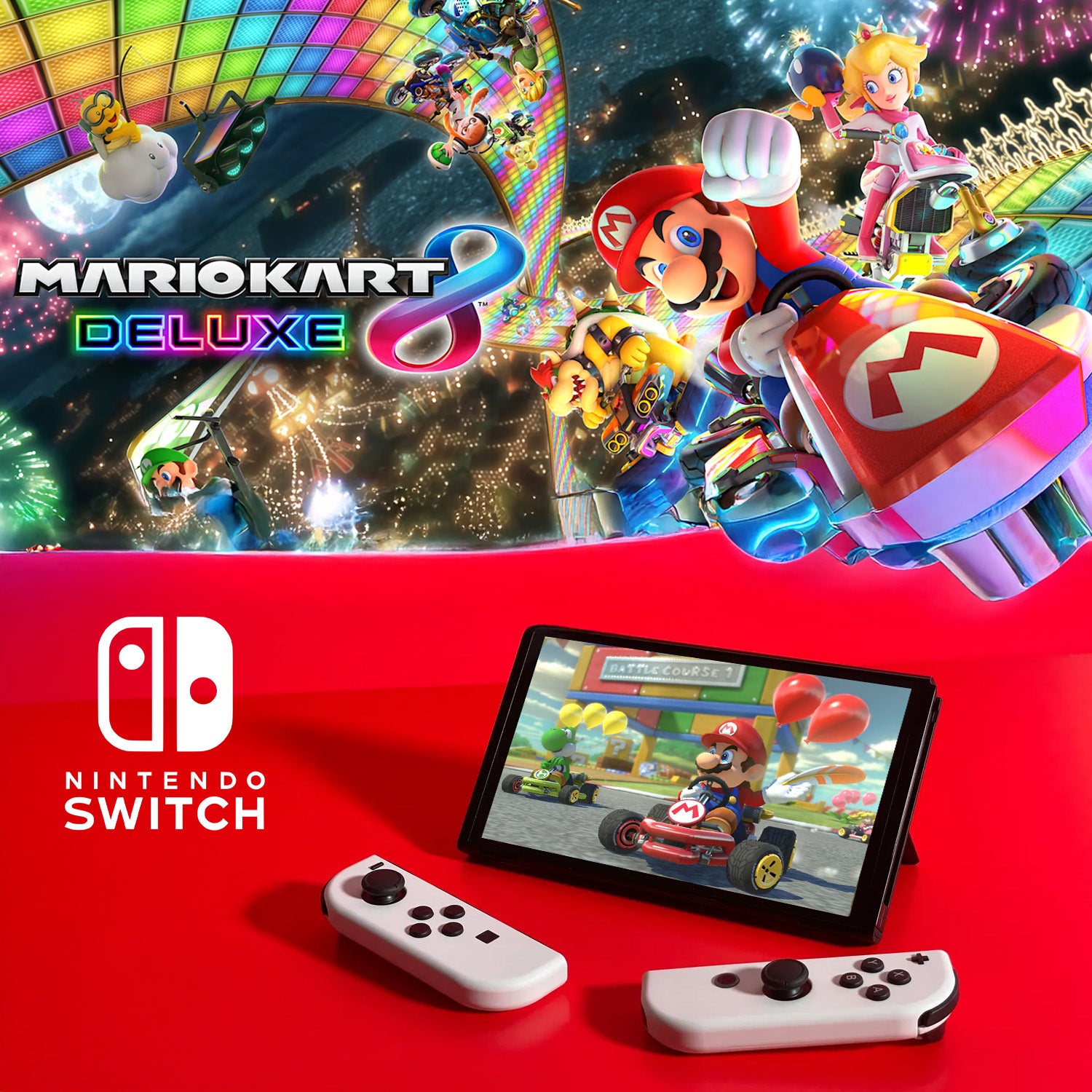 Nintendo Switch | OLED Model | Mario Kart 8 Deluxe Bundle – Focus