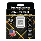 Delkin Devices 512GB BLACK CFexpress Type B 4.0 Memory Card
