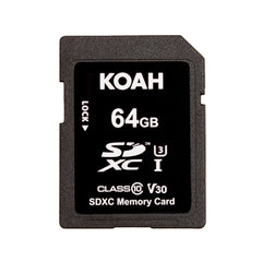 Koah Ultimate 64GB SDHC Memory Card Class10 U3 V30 UHS-I High-Speed Storage (Open Box)