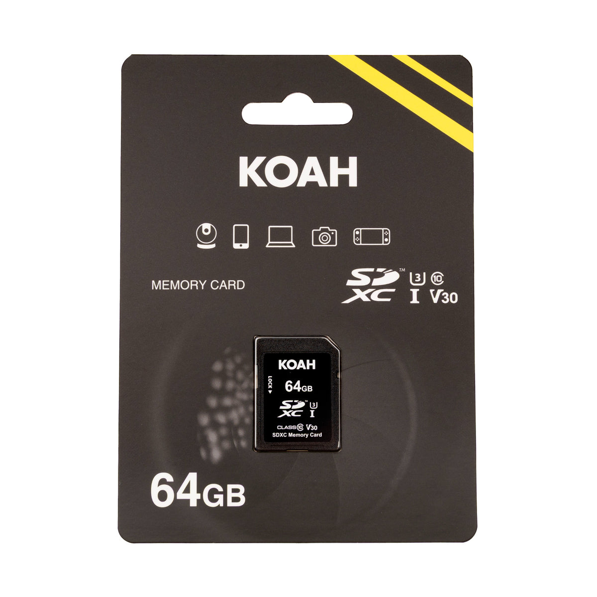 Koah Ultimate 64GB SDHC Memory Card Class10 U3 V30 UHS-I High-Speed Storage