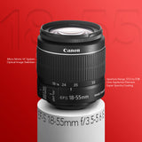 Canon EOS Rebel T7 DSLR Camera with EF-S 18-55mm IS II Lens Kit with 128GB SD Card, and Card Reader