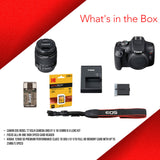 Canon EOS Rebel T7 DSLR Camera with EF-S 18-55mm IS II Lens Kit with 128GB SD Card, and Card Reader
