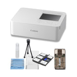 Canon Selphy CP1500 Wireless Photo Printer (White) with Card Reader Bundle