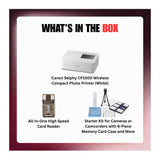 Canon Selphy CP1500 Wireless Photo Printer (White) with Card Reader Bundle