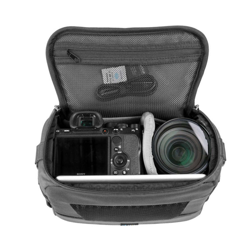 Vanguard VEO Adaptor 24M Camera Shoulder Bag, Water Resistant Material with Waterproof Zipper (Gray)