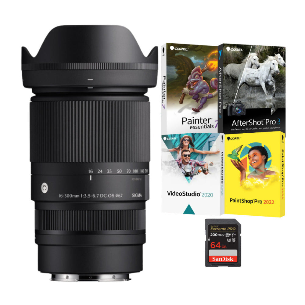 Sigma 16-300mm F3.5 6.7 DC OS Contemporary Lens (L-Mount) Bundle