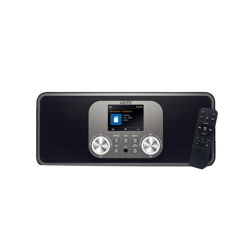 AKITO UpBeat Model Up10 Bluetooth Speaker with 2.8-Inch Color Display and USB/SD Playback