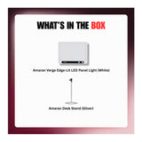 Amaran Verge Edge-Lit Flicker-Free Eye-Safe LED Panel Light (White, US) Bundle