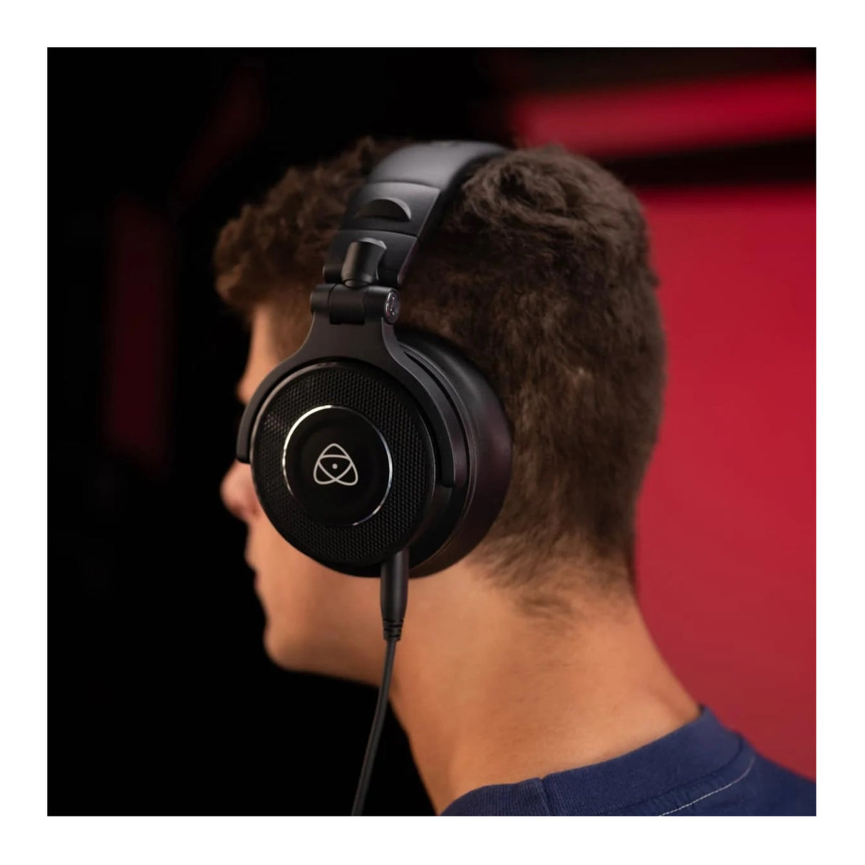 Atomos StudioSonic Professional Wired Headphones - 10Hz–40kHz Hi-Res Audio, Noise Isolation (Black)