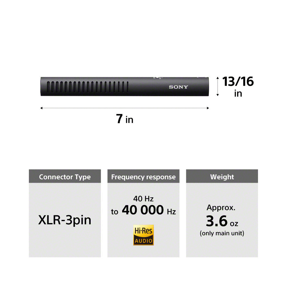 Sony ECM-778 Shotgun Microphone with Compact Design Introduced (Black) (Open Box)