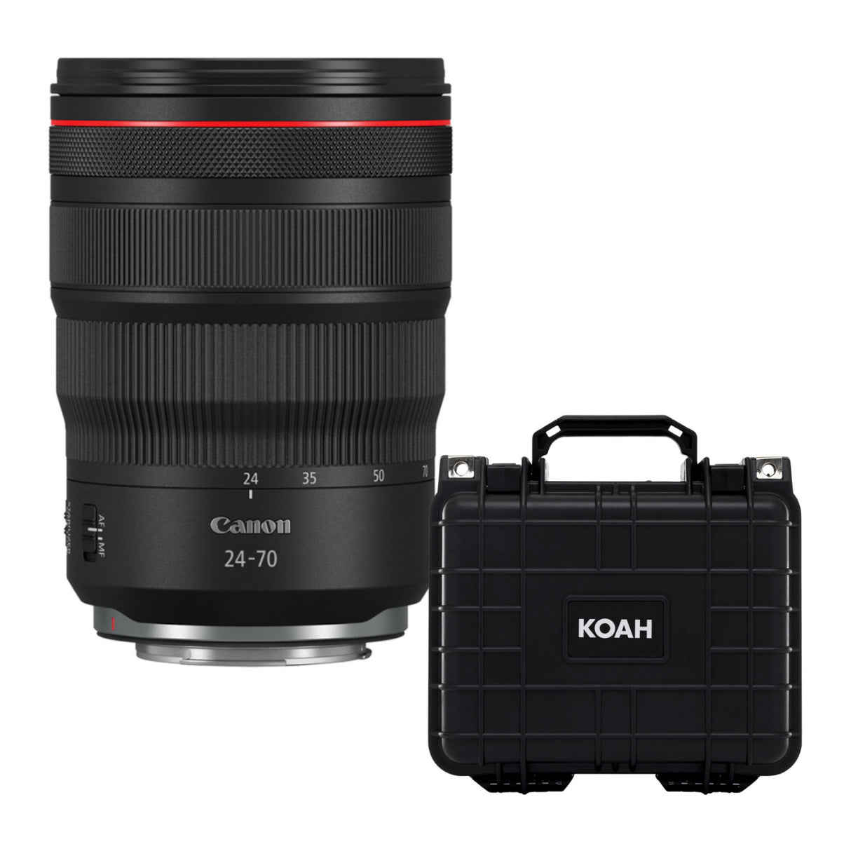 Canon RF 24-70mm f/2.8L IS USM Lens with Weatherproof Hard Case - Customizable Foam