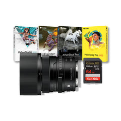 Sigma 50mm F2 DG Contemporary Lens Manual Aperture Ring (Black, L Mount) Bundle
