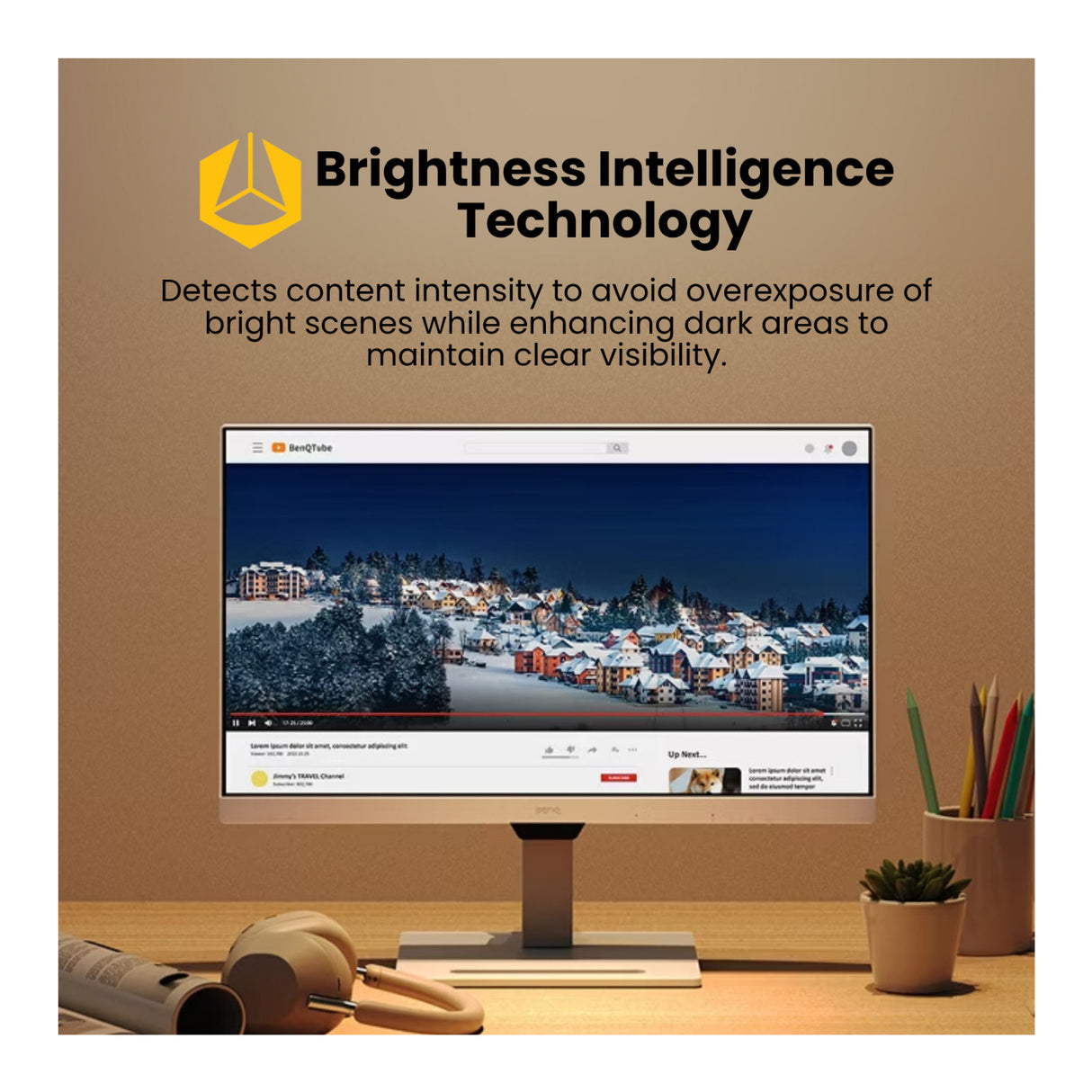 BenQ GW2790QT 27-Inch 2K QHD Monitor 75Hz (White) with Screen Cleaner HDMI Cable and USB-C Hub