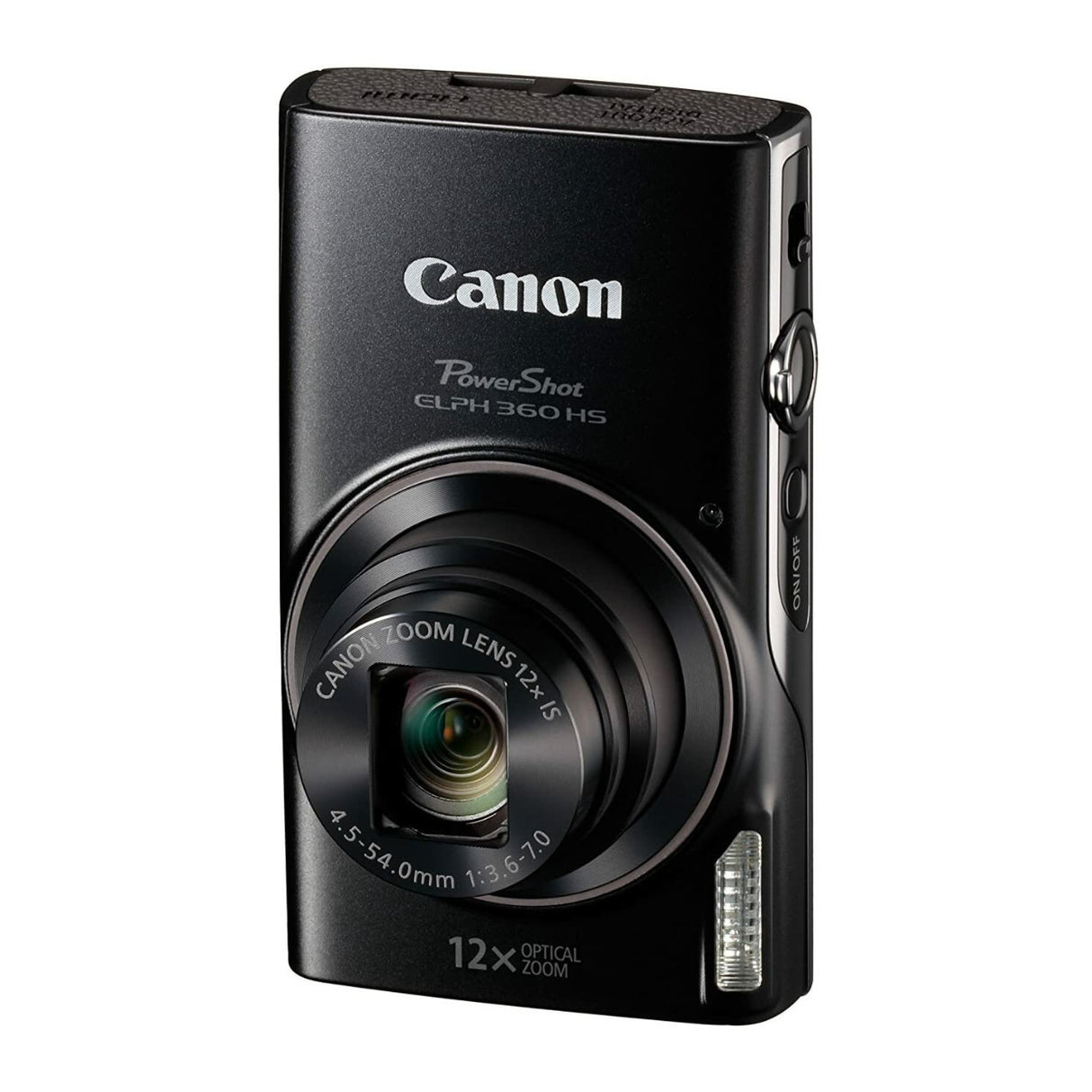 Canon PowerShot ELPH 360 HS 20.2 MP CMOS Sensor Digital Camera (Black) Bundle