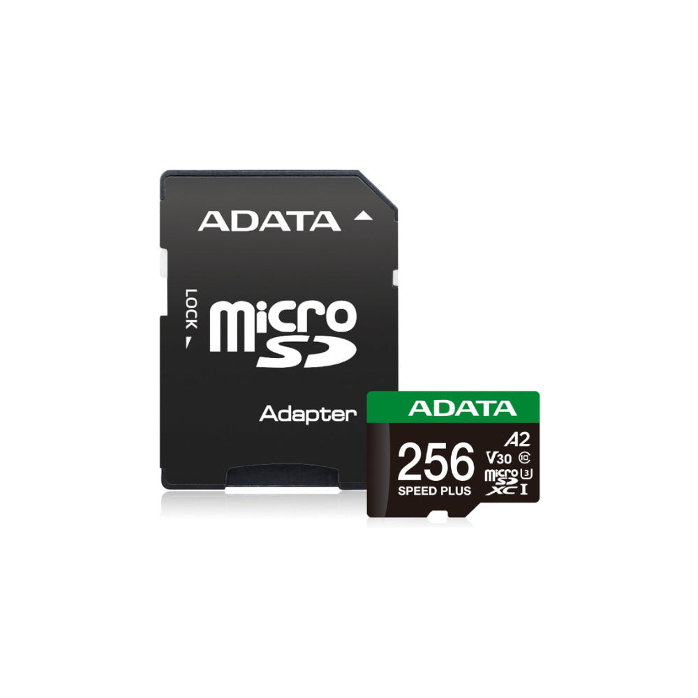 ADATA Speed Plus 256GB microSDXC Card with Adapter  Fast Read Up to 180MB/s