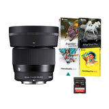 Sigma 56mm f/1.4 Contemporary DC DN Prime Lens (Sony E-Mount) Bundle