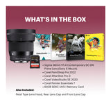 Sigma 56mm f/1.4 Contemporary DC DN Prime Lens (Sony E-Mount) Bundle