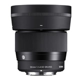 Sigma 56mm f/1.4 Contemporary DC DN Prime Lens (Sony E-Mount) Bundle
