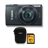 Canon PowerShot ELPH 360 HS 20.2 MP CMOS Sensor Digital Camera (Black) Bundle
