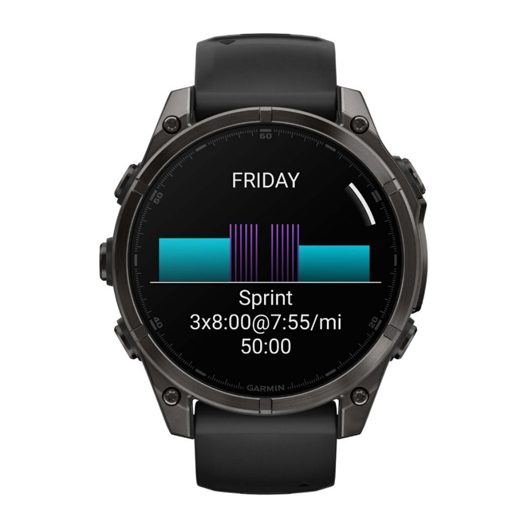 Garmin Fenix 8 Sapphire GPS 47mm Smartwatch (Black and Pebble Gray) Bundle